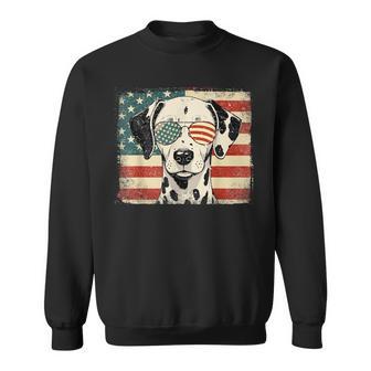Patriotic Dalmatian Dog Lover Usa Flag 4Th Of July Sweatshirt - Thegiftio UK