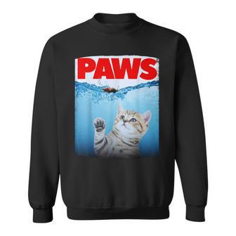 Paws Parody Cat Chasing A Cutecared Mouse Cat Lover スウェットシャツ - Kawaiitshirt