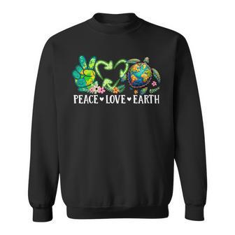 Peace Love Earth Day Everyday Love Earth Environmentalist Sweatshirt - Thegiftio