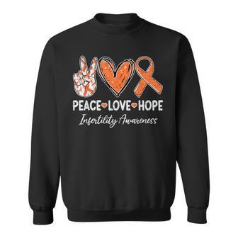 Peace Love Hope Infertility Awareness Transfer Day Ivf Sweatshirt - Thegiftio UK
