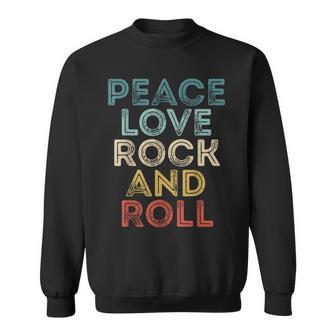 Peace Love Rock And Roll ピース・ラブ・ロックンロールtシャツ ロックンロール・ミュージック スウェットシャツ - Kawaiitshirt