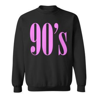 Pinke Grafik 90Er Jahre Retro Motto I Love 90'S Pinke Grafik Sweatshirt - Seseable