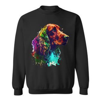 Pintura Al Óleo Irlandesaetter Perro Lindo Retrato Colorido Camisa de entrenamiento - Regaloses