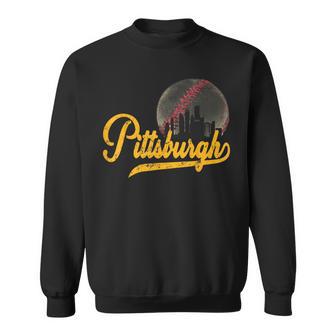 Pittsburgh Jersey Style Vintage Pittsburgh Skyline Sweatshirt - Thegiftio UK