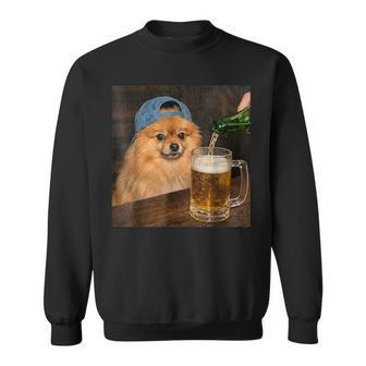 Pomerania Bebiendo Cerveza Divertido Pomerania Perro Meme Camisa de entrenamiento - Regaloses