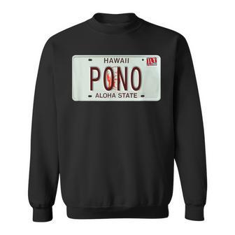 Pono ヴィンテージ ハワイ ナンバープレート スウェットシャツ - Kawaiitshirt