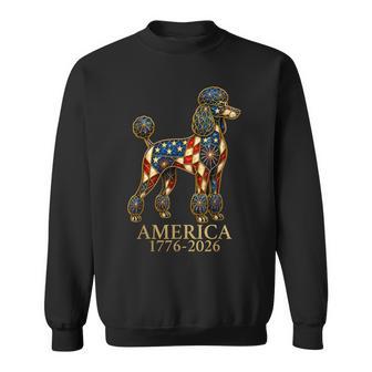 Poodle Dog Lover Mosaic America 1776-2026 4Th Of July Sweatshirt - Monsterry