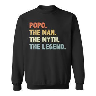 Popo The Man Myth Legend Father’S Day For Popo Sweatshirt - Thegiftio UK