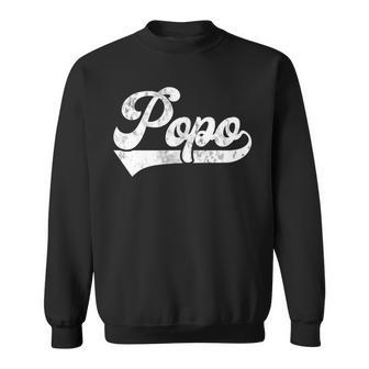 Popo Vintage Retro Father's Day For Papa Grandpa Sweatshirt - Thegiftio UK
