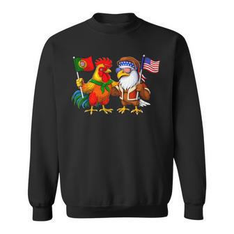 Portugal Usa Flag Portuguese Heritage American Roots Sweatshirt - Monsterry