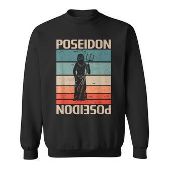 Poséidonintage Rétro Des Dieux Grecs De La Grèce Antique Sweater e - Cadeauxyz