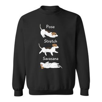 Posetretchavasanaジャック・ラッセル・テリア犬 長袖tシャツ スウェットシャツ - Kawaiitshirt