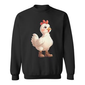 Poule Avec Bottes Ferme Sweater e - Cadeauxyz