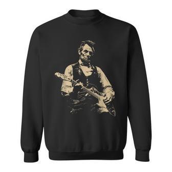 President Abraham Lincoln Abe Lincoln Playing Guitar Sweatshirt | Mazezy