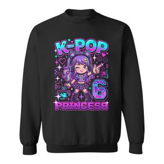 Princesa Kpop 6 Años Cumpleaños Niña Anime K-Pop Camisa de entrenamiento - Regaloses