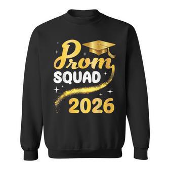 Prom Squad 2026 Senior Graduation Class Of School Gold Cap Sweatshirt - Thegiftio UK