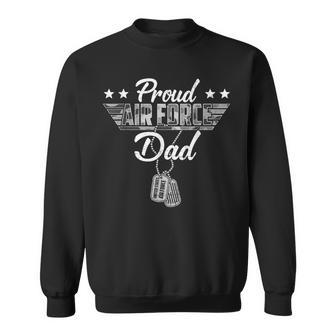 Proud Air Force Dad Camouflage Usaf Veteran Airman Sweatshirt - Thegiftio UK
