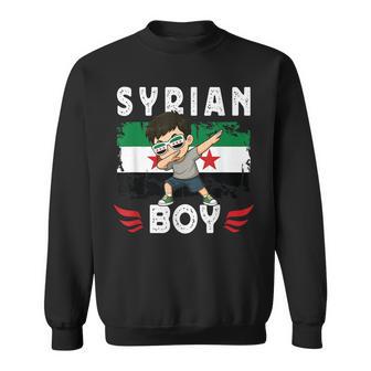 Proud Syrian Boy Dab Pose Syrian Son Guy Syria Flag Sweatshirt - Thegiftio UK