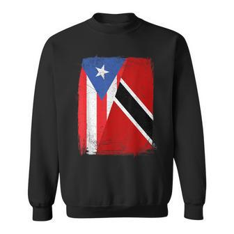 Puerto Rican Trinidadian Flag Puerto Rico Trinidad Heritage Sweatshirt - Thegiftio UK