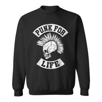 Punk For Life I Retro Anarchy & Punker I Retro Punk Rock Sweater e - Cadeauxyz