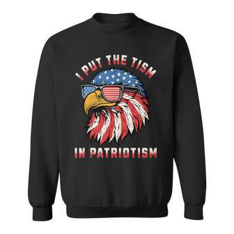 I Put The Tism In Patriotism Autism Eagle Usa Pride Sweatshirt - Thegiftio UK
