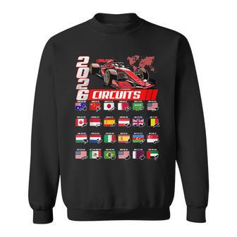 Racing Car Silhouette 2026 Calendar Sweatshirt - Monsterry