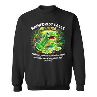 Rainforest Falls Vbs 2026 Frog Vacation Bible School Sweatshirt - Thegiftio