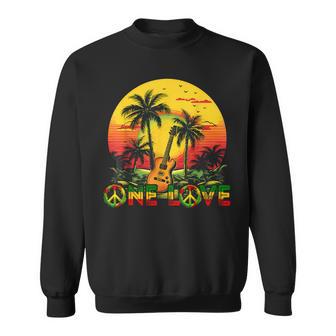 Rasta Reggaeunset Jamaica Guitarrista Reggae Music Guitarra Camisa de entrenamiento - Regaloses
