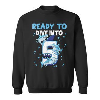 Ready To Dive Into 5 For A 5 Years Old Birthday Boy Sweatshirt | Seseable UK