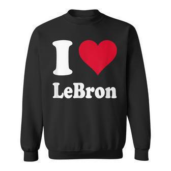 Red Heart I Love Lebron Sweatshirt - Thegiftio UK