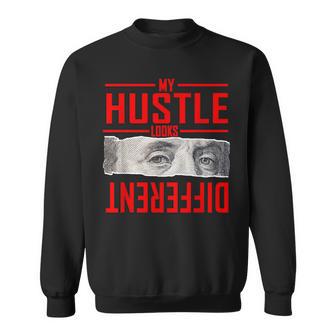 Red My Hustle Look Different Red Graphic Sweatshirt - Thegiftio UK