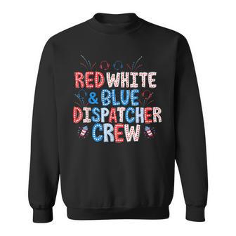 Red White Blue 911 Dispatcher Crew Us Flag 4Th July Police Sweatshirt - Thegiftio UK