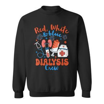 Red White Blue Dialysis Crew Fireworks 4Th Of July Sweatshirt - Thegiftio UK