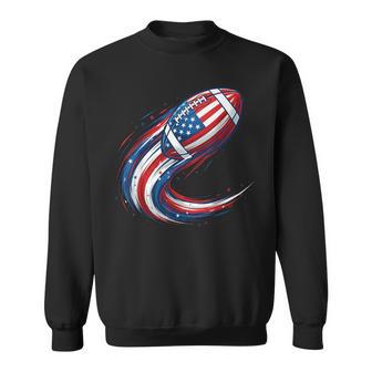 Red White And Blue Football Patriotic Fourth Of July Boys Sweatshirt - Thegiftio UK