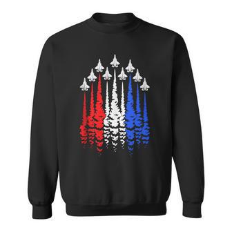 Red White Blue Patriotic Jets Usa Flag Boys 4Th Of July Sweatshirt - Thegiftio UK