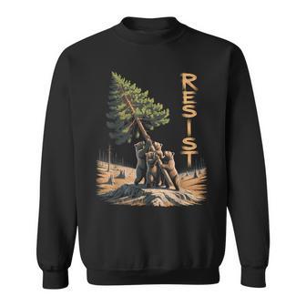 Resist Bear Alt Us National Park Conservation Activism Love Sweatshirt - Thegiftio UK