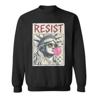 Resist Statue Liberty Bubblegum Equality Protest Sweatshirt - Thegiftio UK