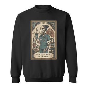 Respiratory Therapist Skeleton Tarot Card Pulmonologist Rt Sweatshirt - Monsterry