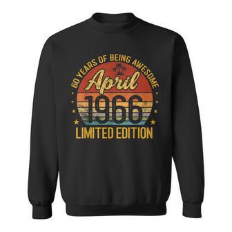 Retro Abril 1966 Edición Limitada 60 Años 60 Cumpleaños Camisa de entrenamiento - Regaloses