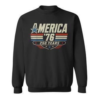 Retro America 250Th Anniversary 1776 2026 Patriotic Usa Sweatshirt - Thegiftio UK