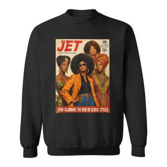 Retro Black Is Beautiful Afro Glamour Vintage Magazine Sweatshirt - Thegiftio UK