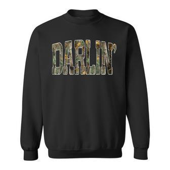 Retro Camo Western Darlin' Country Cowboy Southern Sweatshirt - Thegiftio UK