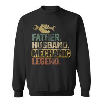 Retro Father Husband Mechanic Legend Mechanic Cars Sweatshirt - Thegiftio UK