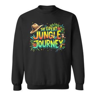 Retro The Great Jungle Journey Adventure Theme Vbs Graphic Sweatshirt - Thegiftio UK