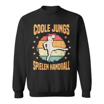 Retro Handball Kinder Coole Jungspielen Handball Sweatshirt - Seseable