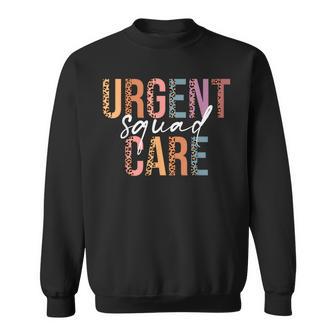 Retro Leopard Urgent Care Squad Emergency Department Er Rn Sweatshirt - Thegiftio UK