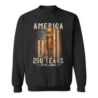 Retro Meme Tung Tung Tung Sahur Brainrot 250 Years American Sweatshirt - Thegiftio UK