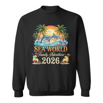 Retro Sea World Family Adventure 2026 Dolphin Ocean Souvenir Sweatshirt - Thegiftio