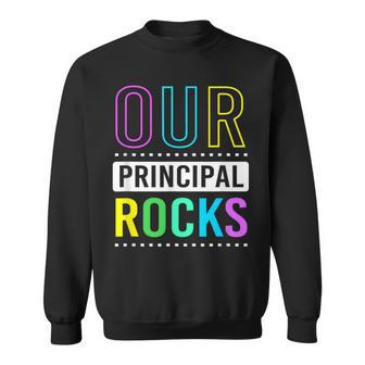 Retro Vibe School Principal Our Principal Rocks Sweatshirt - Thegiftio UK