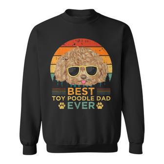Retro Vintage Sunset Best Toy Poodle Dad Father's Day Sweatshirt - Monsterry